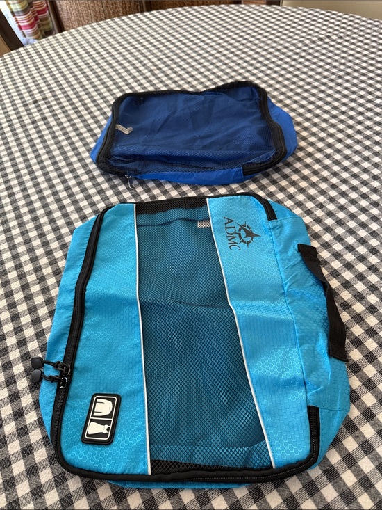 ADMC Handbags - Blue Travel Packing Organizer - Lightweight Compression Cube